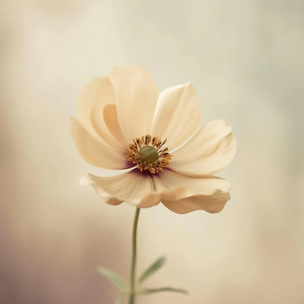 Single Flower Blur Background